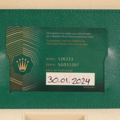 Rolex box, paperwork, watch link for 2024 Oyster Perpetual Datejust