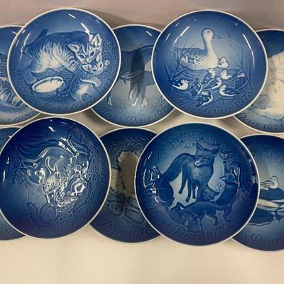 Lot of 10 Vintage B&G Mother's Day Collector's Plates 1970-1980
