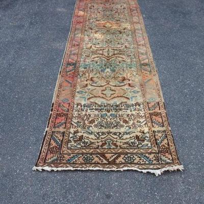 Vintage Hand Knotted Wool Runner
