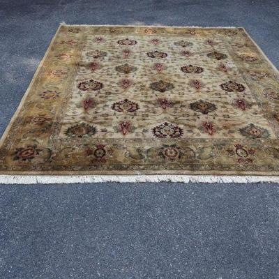 Hand Knotted Kashan Design Wool Area Rug, 8 x 10
