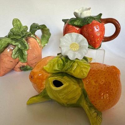 Set of 3 Jay Willfred for Andrea by Sadek Small Tea Pots
