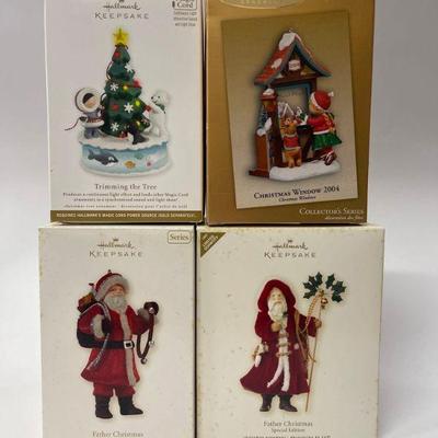 Lot of 4 Hallmark Ornaments, New Condition
