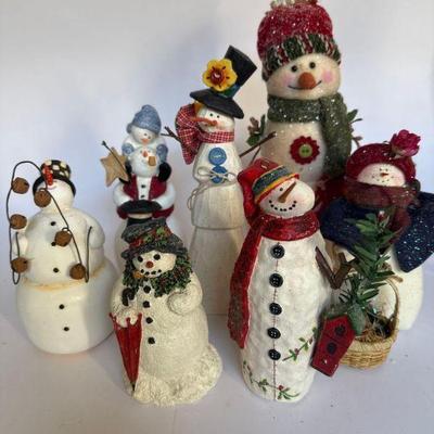 Lot of Snowmen Including Sandi Gore Evans & June McKenna and More
