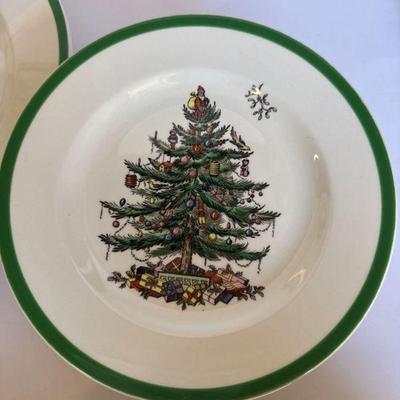 Lot o Spode Christmas Tree Dishes
