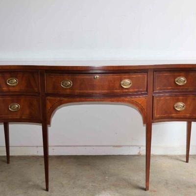 Hepplewhite Style Walnut Serpentine Sideboard by White Furniture
