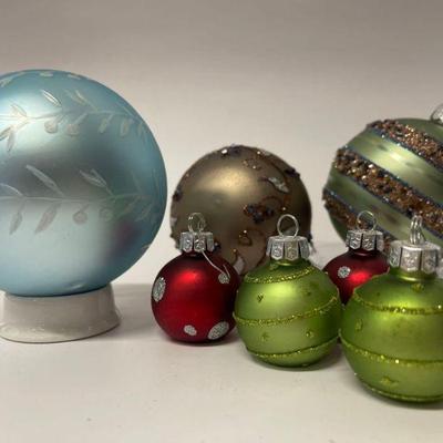 Lot of Hand Painted Glass Ornaments
