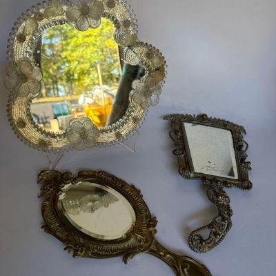 Lot of 3 Antique Mirrors