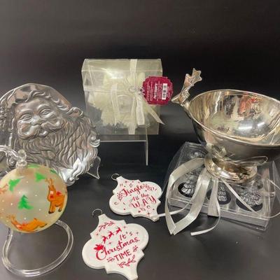 Lot of Contemporary Christmas Decor, Including Crate & Barrel
