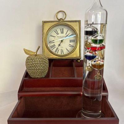 Galileo Thermometer and Assorted Desk Accessories
