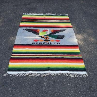 Mexican Flat Weave Rug/Wall Hanging, 4 x 6
