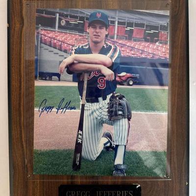 Gregg Jefferies Signed Photograph, Framed

