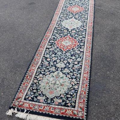 Vintage Hand Knotted Wool Runner
