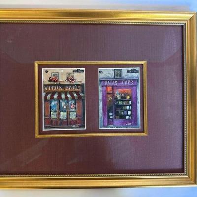 Custom Framed Original Paris Themed Paintings
