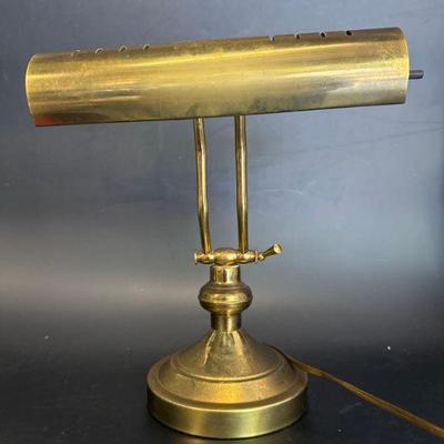 Vintage Brass Bankers Lamp
