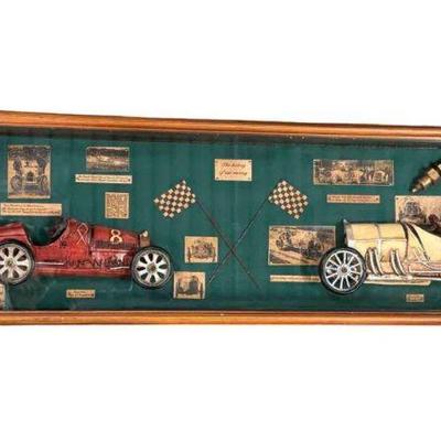 Vintage Style Race Car Shadow Box

