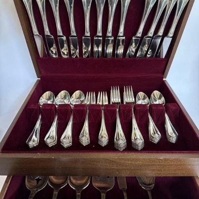 Set of Oneida King James 1881 Silver Plated Flatware, 66 pieces
