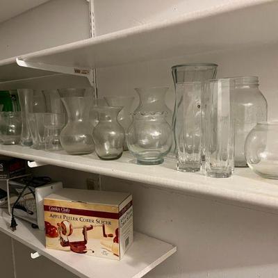 Lots of glass vases