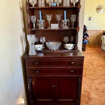 Stepback Cupboard, Waterford Crystal, Cut & Pressed Glass