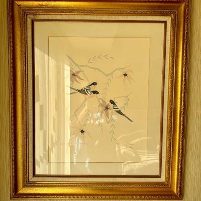 Bohemian Art - Signed Moran - Waxwings