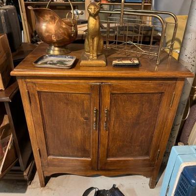 Cabinet, Brass Items