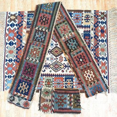 #109 • Hand-Woven Turkish Rug, Runner, & Table Mat
