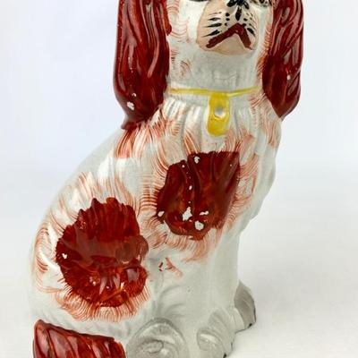 #115 • Victorian Staffordshire Hand Painted Dog Figurine
