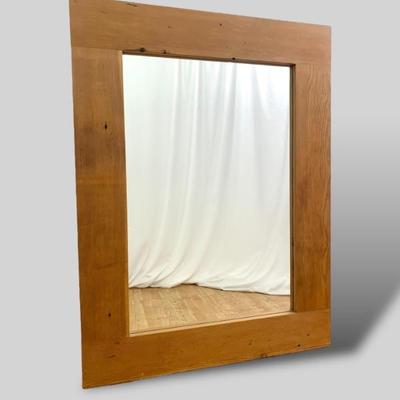 #13 • Large Rustic Solid Oak Framed Mirror
