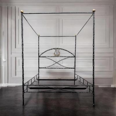 #40 • Queen Music-Motif Iron Canopy Bed
