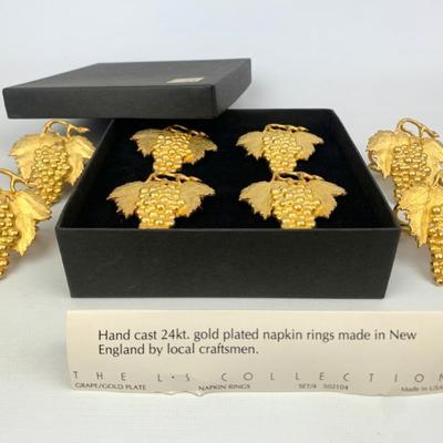 #93 • L-S Collection (Lynda Sylvester) Grape Leaves Napkin Rings
