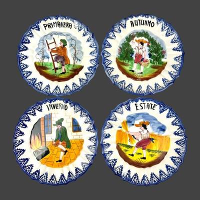 #25 • Vecchia Bassano Four Season Italian Ceramic Decorative Plates
