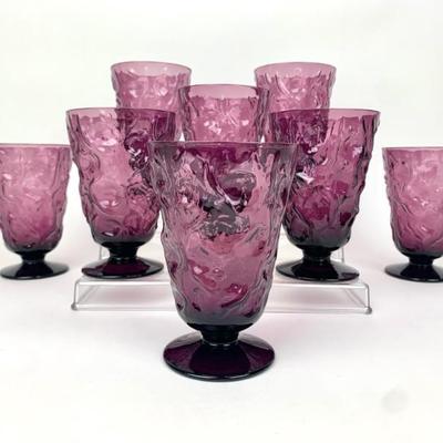 #105 • Bryce El Rancho Amethyst Footed Water Goblets
