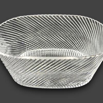 #169 • Large Cut Crystal Oval Centerpiece
