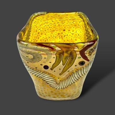 #166 • Kenny Walton Signed Art Glass Vase
