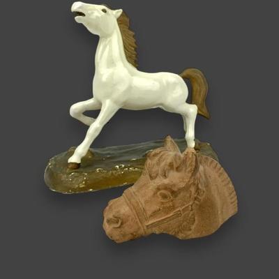#5 • Two Vintage Horse Sculptures
