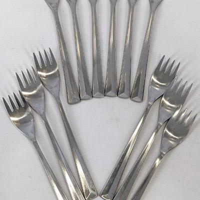 #73 • 12 pc Focus 18-8 Gense Sweden Knives & Forks Stainless Flatware
