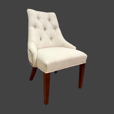 #32 • O'Hara Interiors Cream Accent Chair with Nailhead Trim

