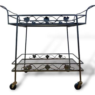 #33 • Vintage Wrought Iron Bar Cart/ Plant Stand

