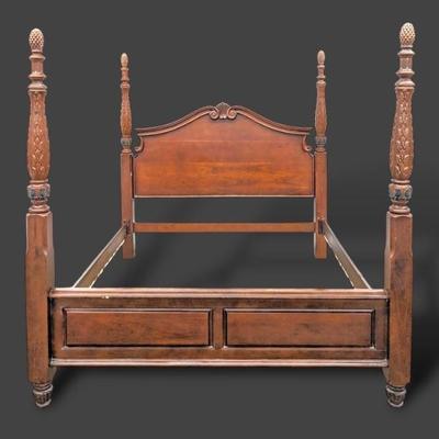 #118 • Monaco King-Size Mahogany Four-Poster Bed
