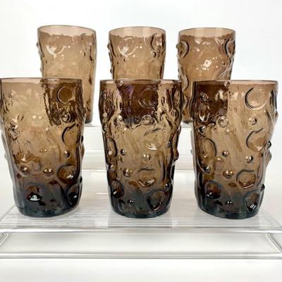 #106 • Six Bryce El Rancho Brown Morocco Tumblers
