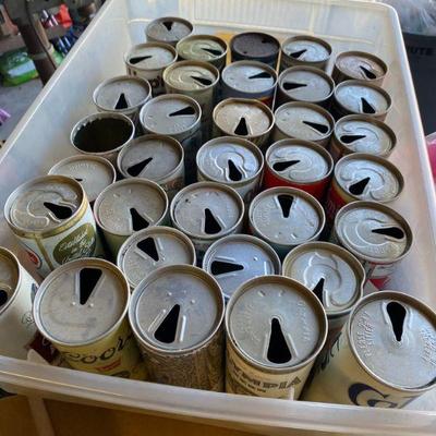 Vintage beer cans