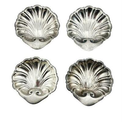 Lot 145-   
Canterbury Silverplate Clam-Shell Shaped Candy Dishes, Set of Four