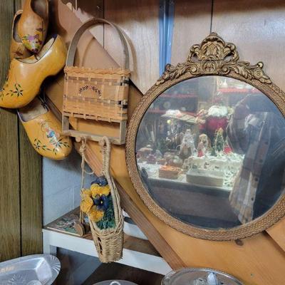 Small Round Antique Mirror