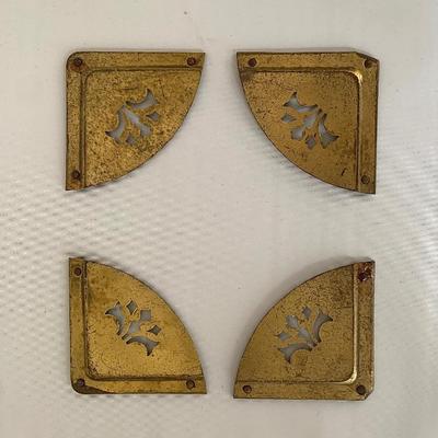 Antique desk blotter corners