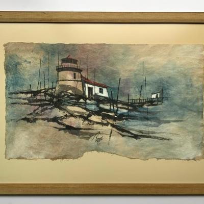 Mid century watercolor
