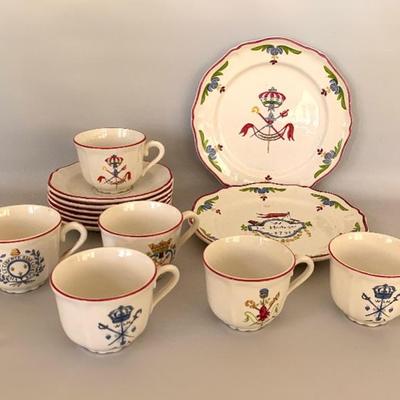 Antique French Saint-Amand tea set