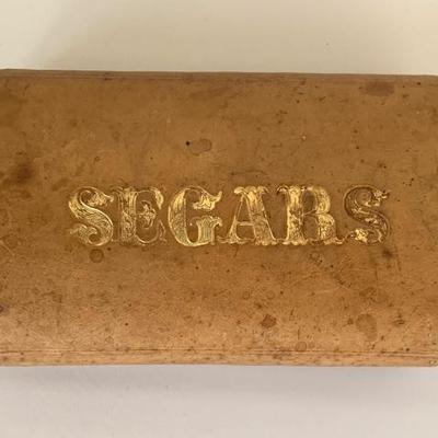 Antique leather cigar case