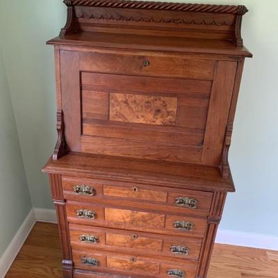 Nice small size walnut Victorian desk