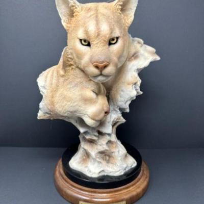 Courtship Mountain Lion Statue	