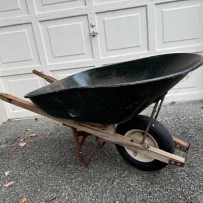 Wheelbarrow w/ Wooden Handles	