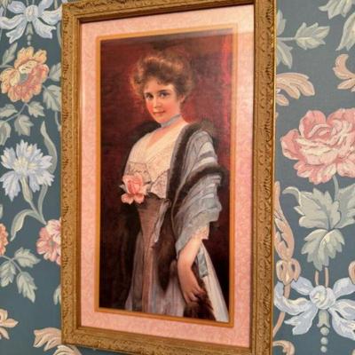 One Pink Rose - Framed Art Print	